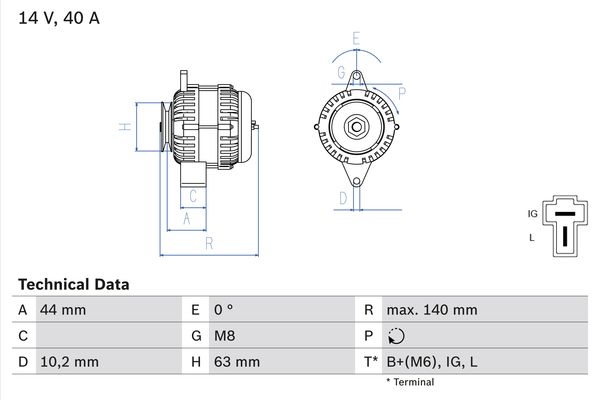 Bosch Alternator/Dynamo 0 986 037 271