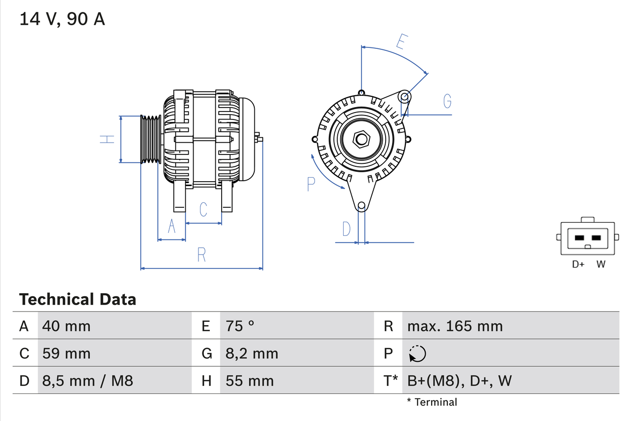 Bosch Alternator/Dynamo 0 986 038 380