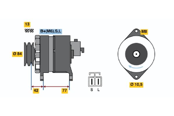 Alternator/Dynamo Bosch 0 986 038 501