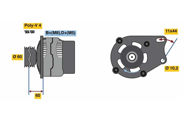 Alternator/Dynamo Bosch 0 986 039 471