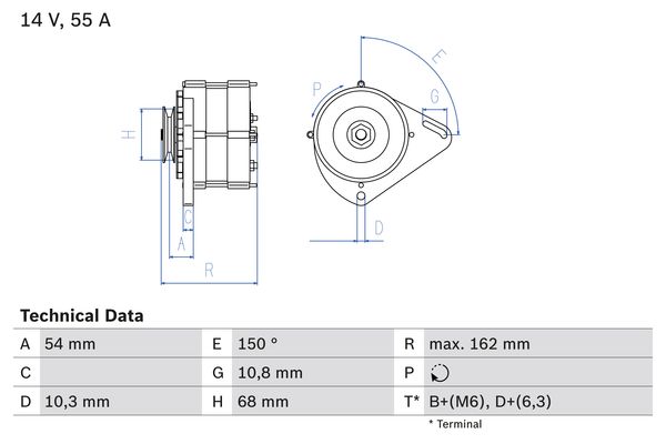 Alternator/Dynamo Bosch 0 986 039 501