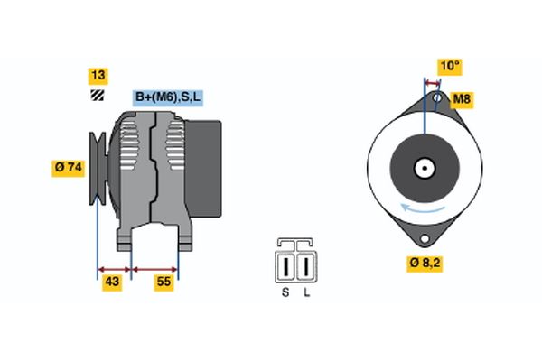 Alternator/Dynamo Bosch 0 986 040 481