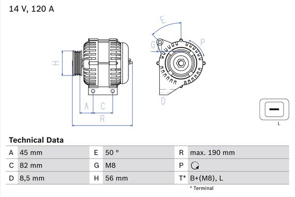 Bosch Alternator/Dynamo 0 986 041 740