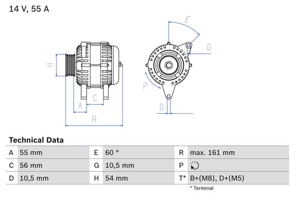 Alternator/Dynamo Bosch 0 986 041 820