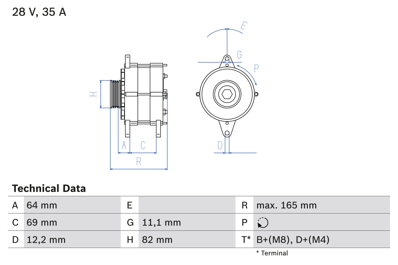 Alternator/Dynamo Bosch 0 986 041 940