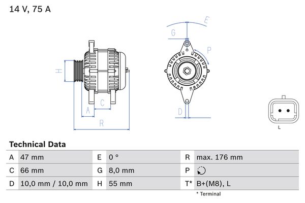 Bosch Alternator/Dynamo 0 986 042 191