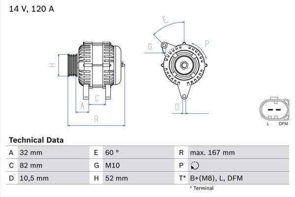 Bosch Alternator/Dynamo 0 986 043 690