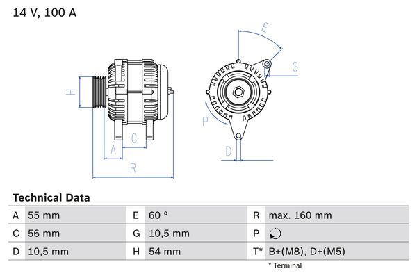 Alternator/Dynamo Bosch 0 986 043 960