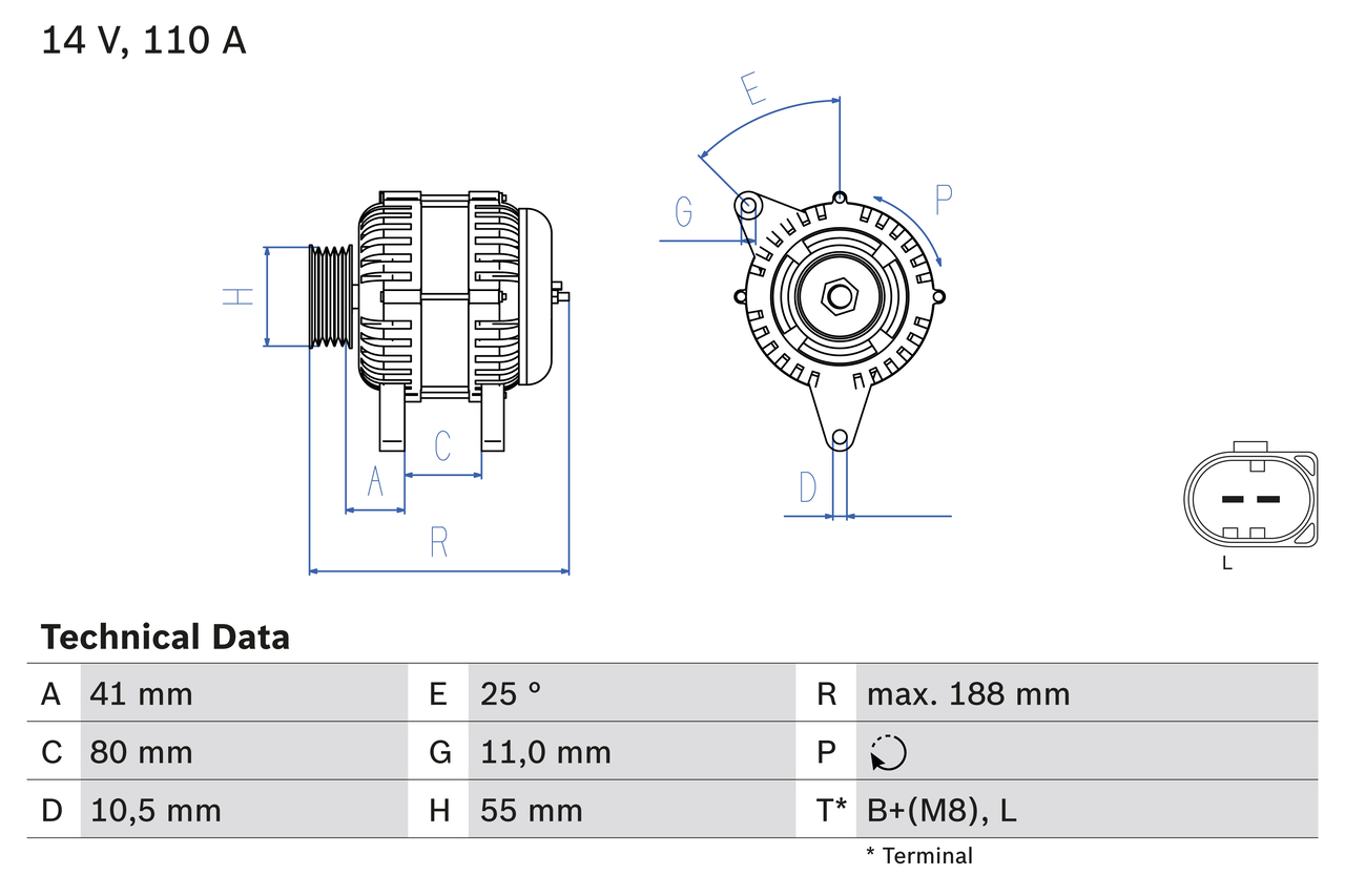 Alternator/Dynamo Bosch 0 986 046 060