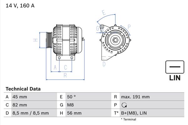 Bosch Alternator/Dynamo 0 986 047 500