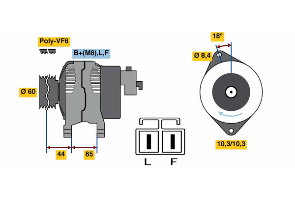 Bosch Alternator/Dynamo 0 986 048 301