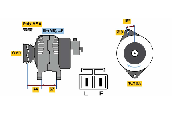 Bosch Alternator/Dynamo 0 986 048 320