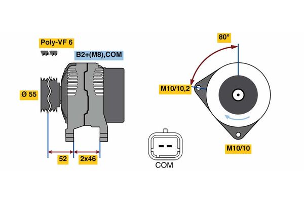 Alternator/Dynamo Bosch 0 986 048 760