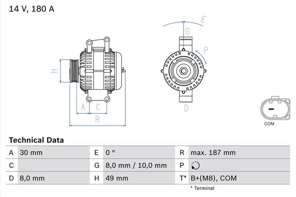 Bosch Alternator/Dynamo 0 986 048 820