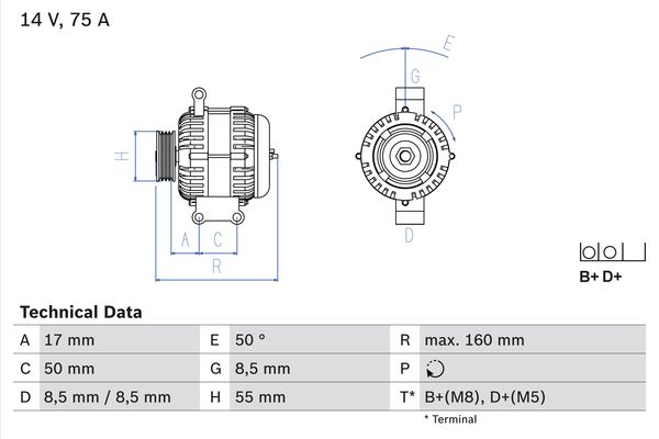 Bosch Alternator/Dynamo 0 986 049 081