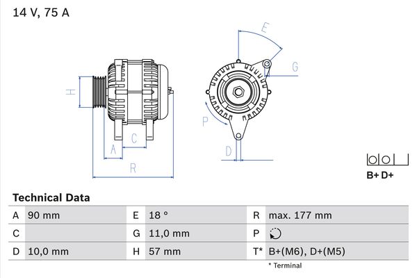 Bosch Alternator/Dynamo 0 986 049 131