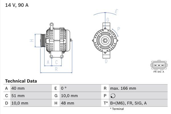 Bosch Alternator/Dynamo 0 986 049 141