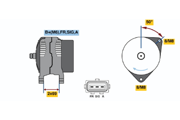 Bosch Alternator/Dynamo 0 986 049 181