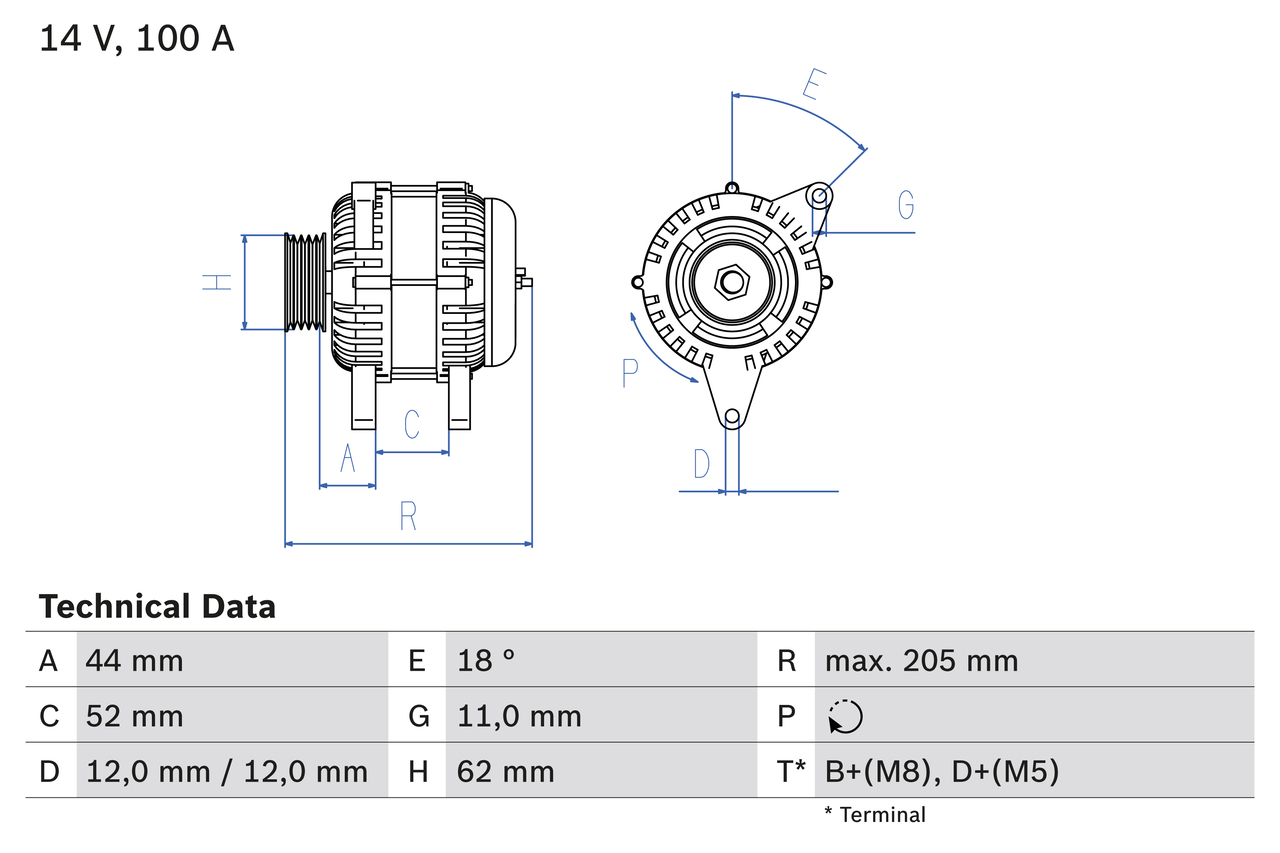 Bosch Alternator/Dynamo 0 986 049 231