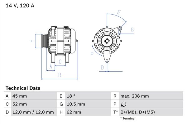 Alternator/Dynamo Bosch 0 986 049 400