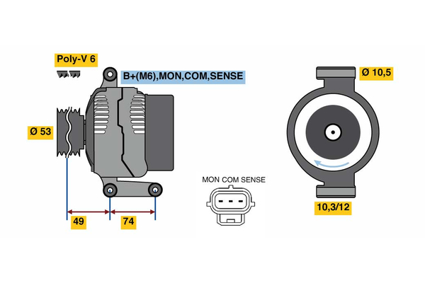 Bosch Alternator/Dynamo 0 986 049 460