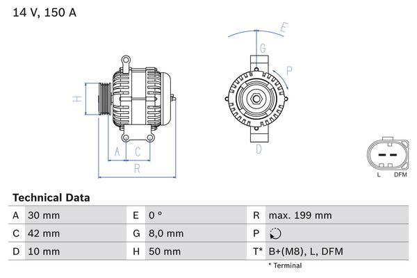 Bosch Alternator/Dynamo 0 986 049 660