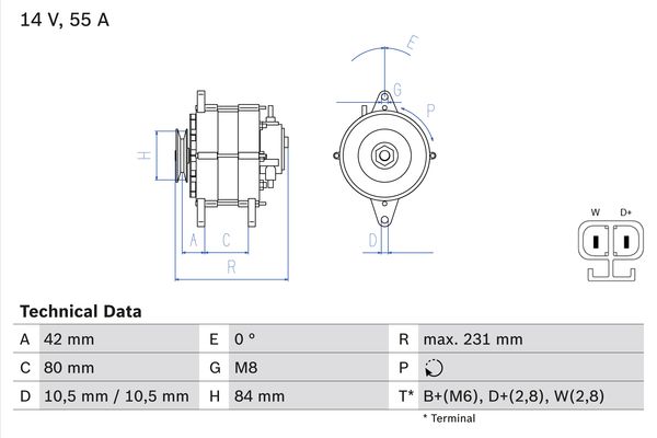 Bosch Alternator/Dynamo 0 986 049 870