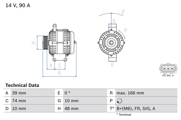Bosch Alternator/Dynamo 0 986 049 980