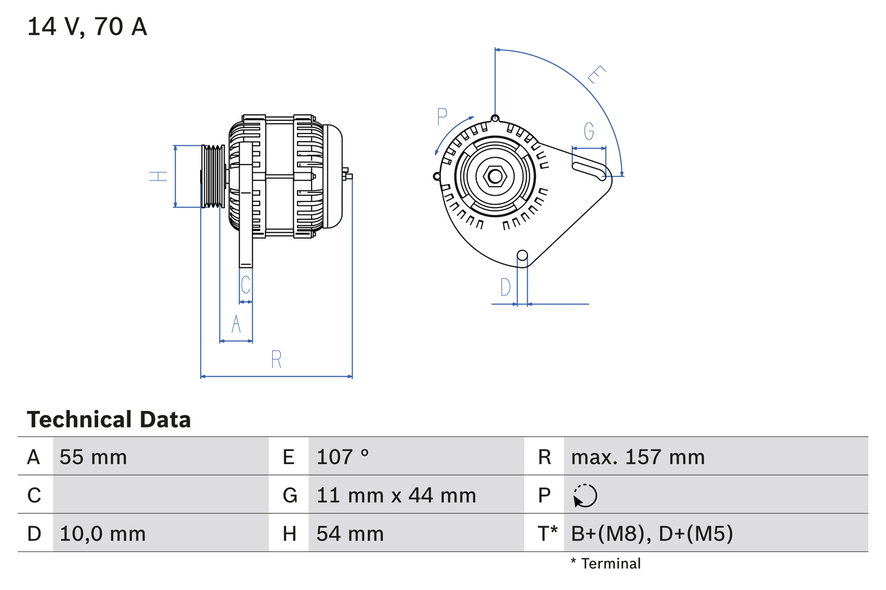 Alternator/Dynamo Bosch 0 986 080 490