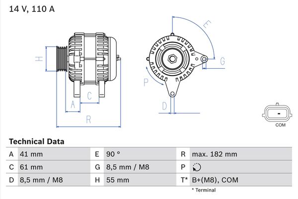 Bosch Alternator/Dynamo 0 986 080 710