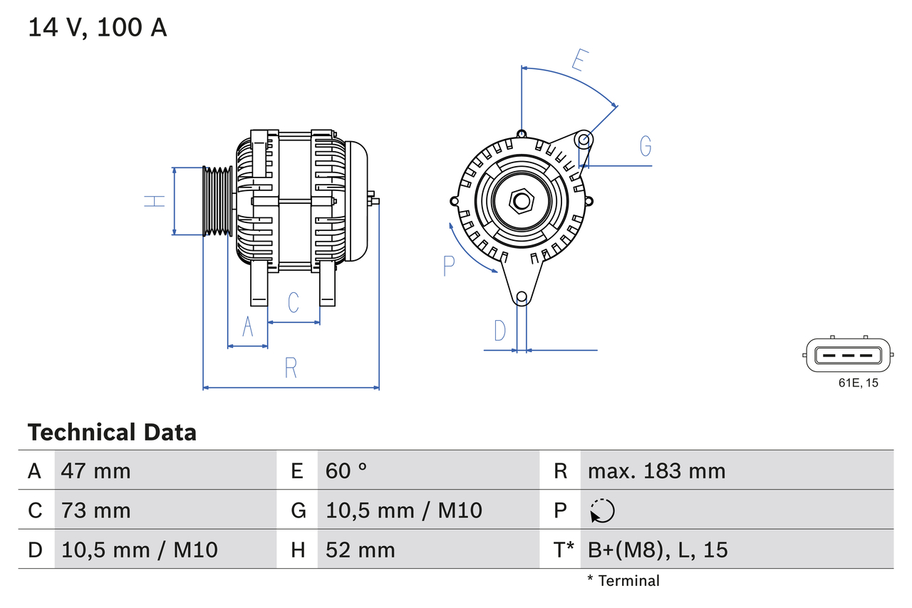 Bosch Alternator/Dynamo 0 986 080 920