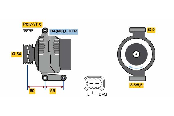 Alternator/Dynamo Bosch 0 986 081 120