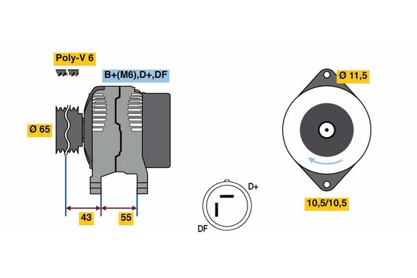 Alternator/Dynamo Bosch 0 986 081 280