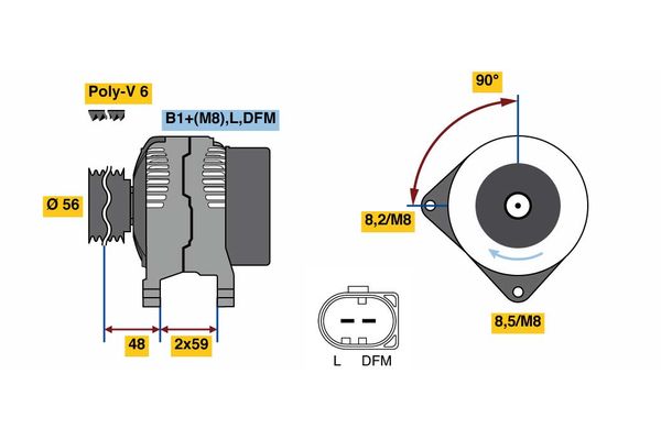 Alternator/Dynamo Bosch 0 986 081 320