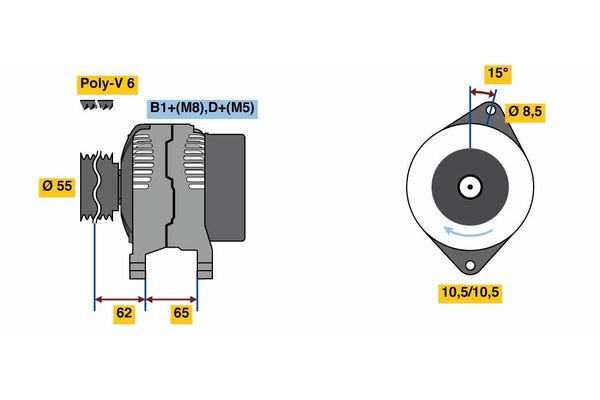 Alternator/Dynamo Bosch 0 986 081 420