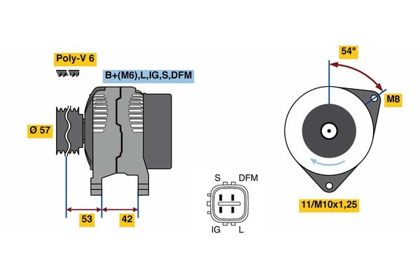 Alternator/Dynamo Bosch 0 986 081 430