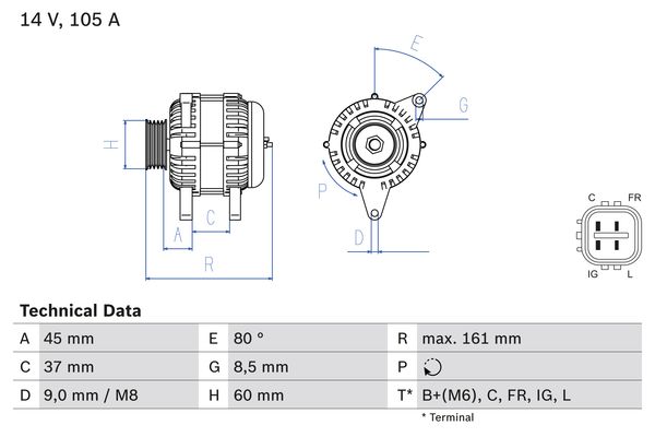 Bosch Alternator/Dynamo 0 986 082 410