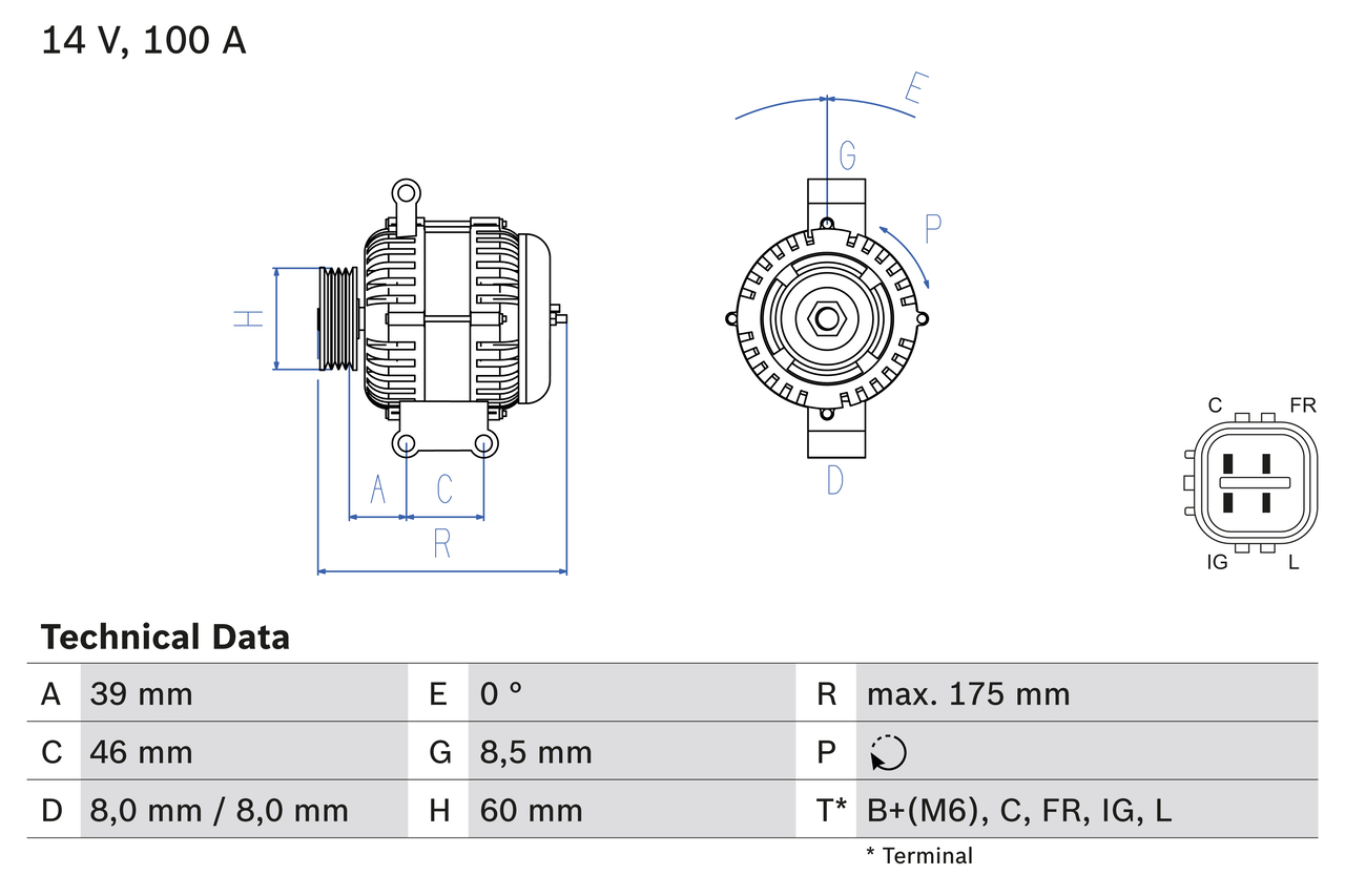 Bosch Alternator/Dynamo 0 986 082 420