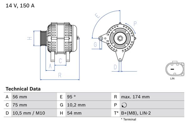 Bosch Alternator/Dynamo 0 986 083 700