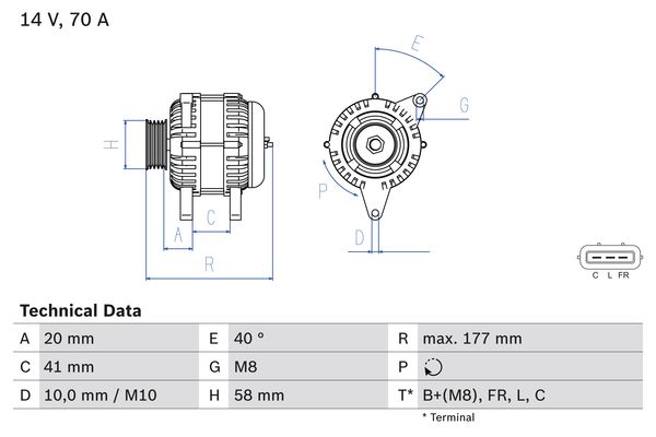 Bosch Alternator/Dynamo 0 986 084 030