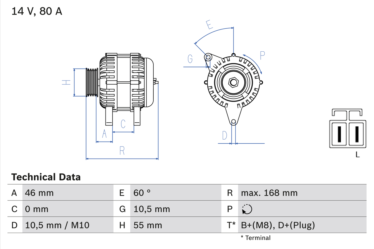 Bosch Alternator/Dynamo 0 986 084 210
