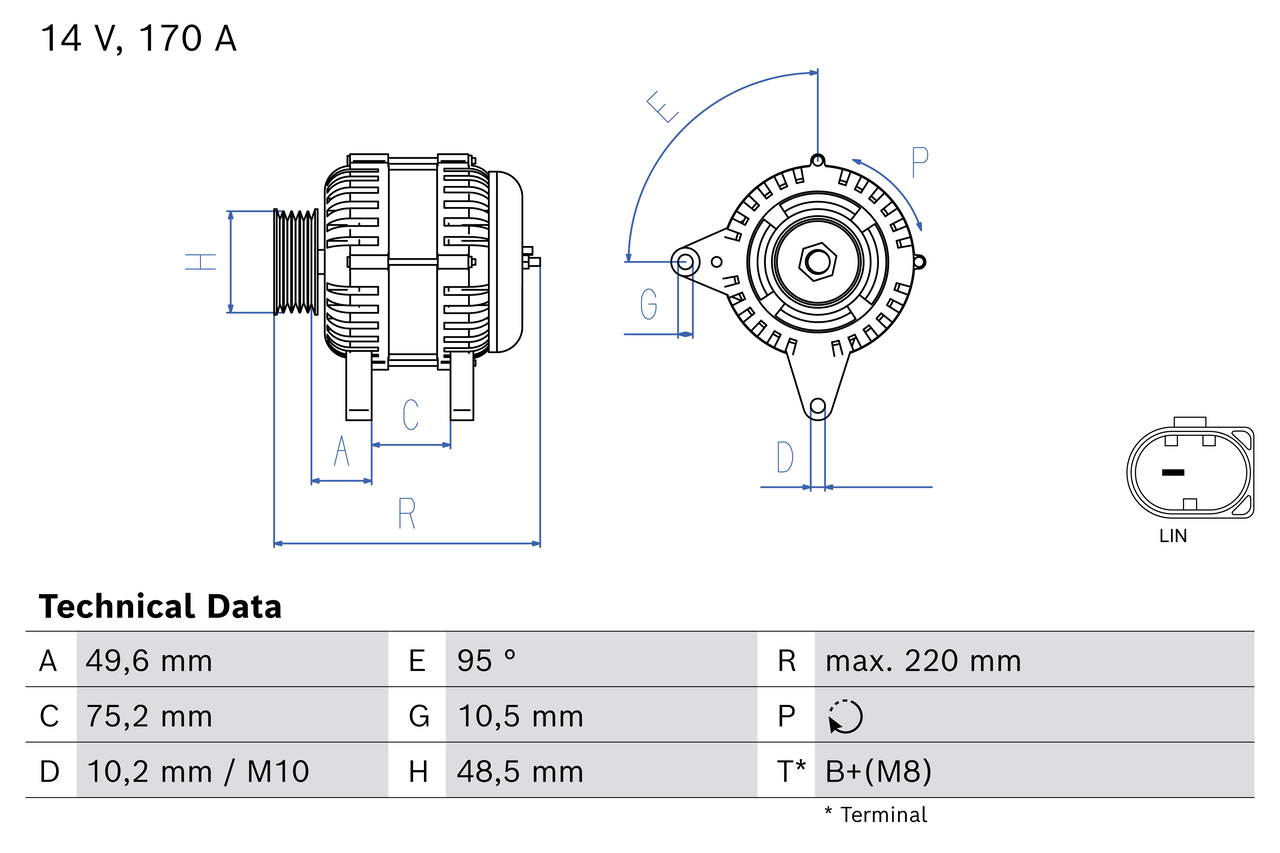 Alternator/Dynamo Bosch 0 986 084 740