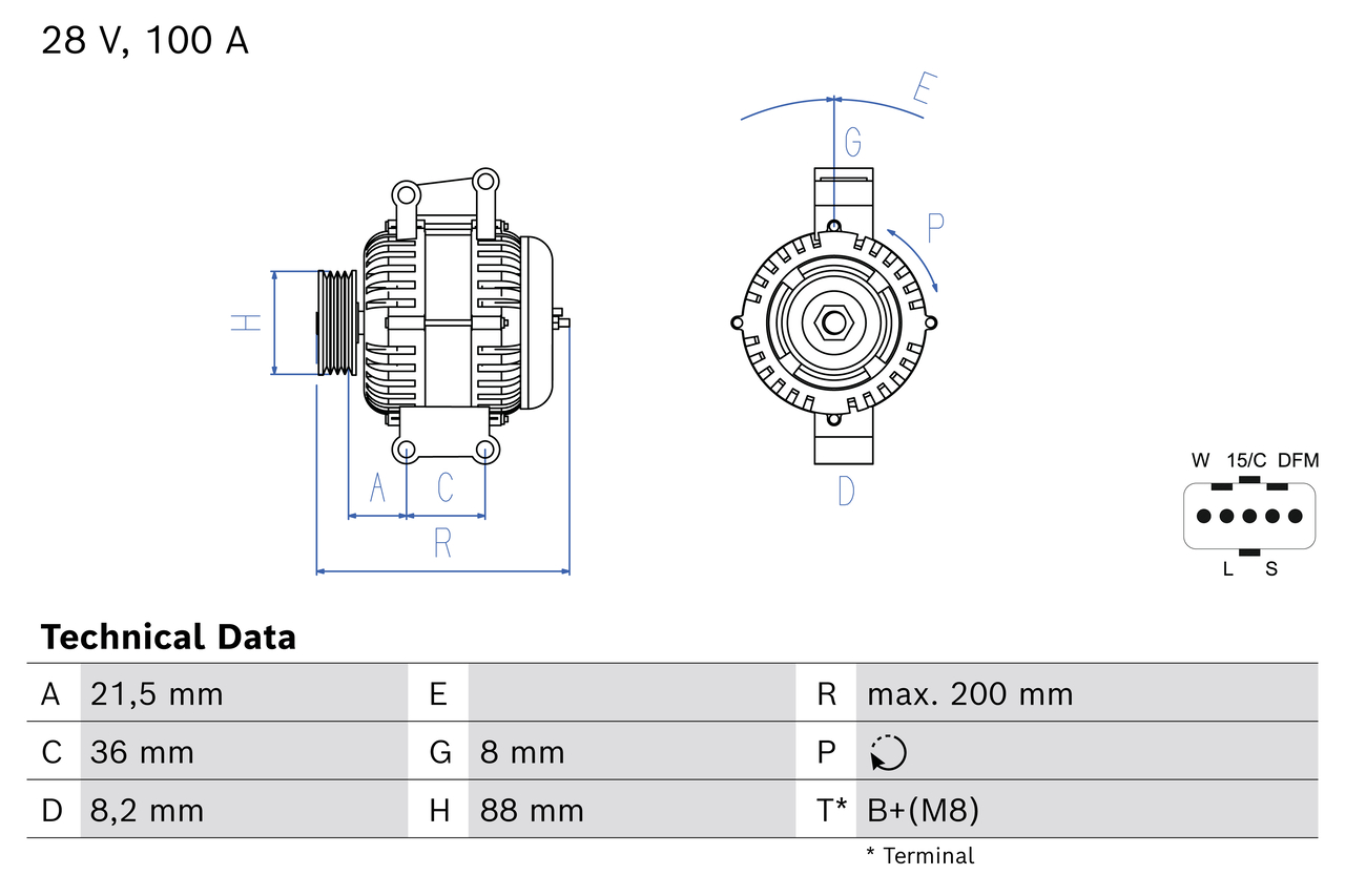 Dynamo / Alternator Bosch 0 986 084 790