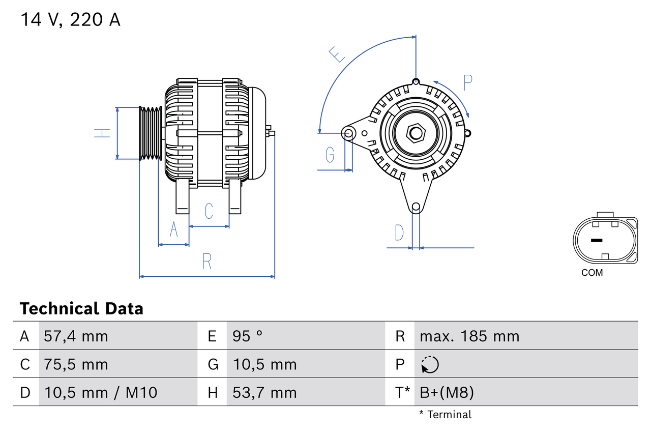 Alternator/Dynamo Bosch 0 986 084 840