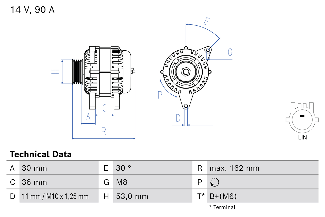 Dynamo / Alternator Bosch 0 986 084 910
