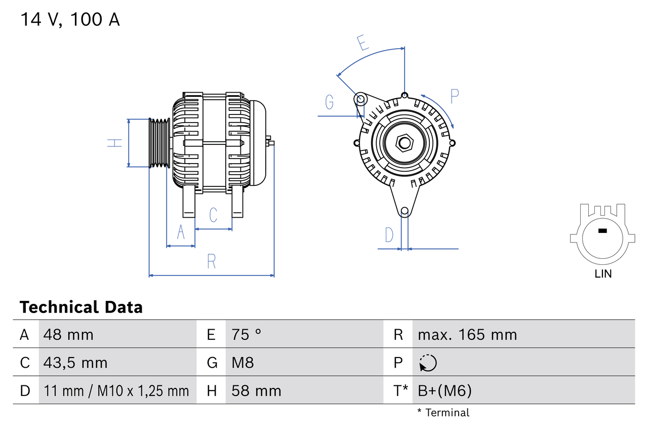 Alternator/Dynamo Bosch 0 986 085 130