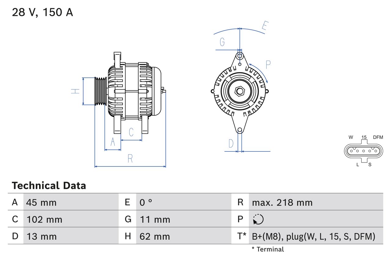 Bosch Alternator/Dynamo 0 986 085 290