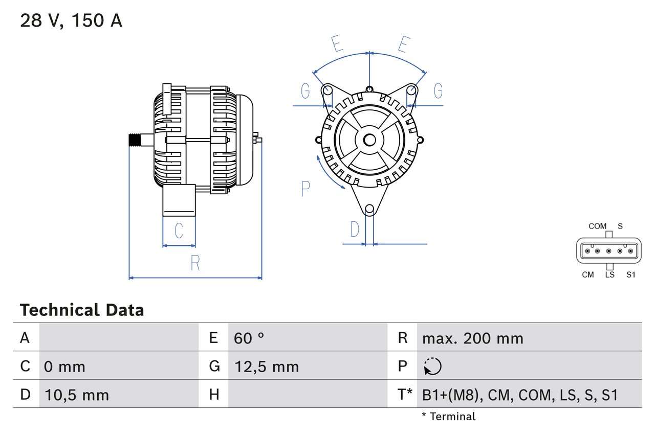 Alternator/Dynamo Bosch 0 986 085 300