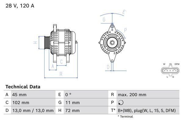 Bosch Alternator/Dynamo 0 986 085 310