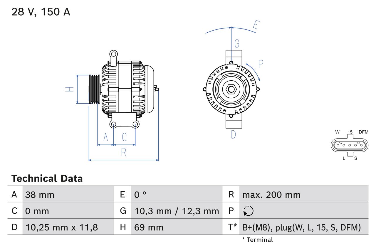 Bosch Alternator/Dynamo 0 986 085 360